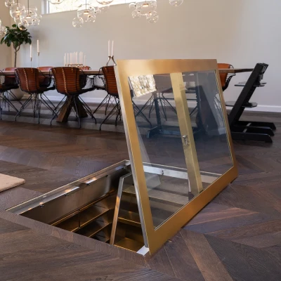 Vinorage Porta in vetro per cantina 64x100 cm - ottone 