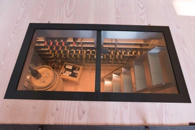 Vinorage Porta in vetro per cantina 64x100 cm - nero