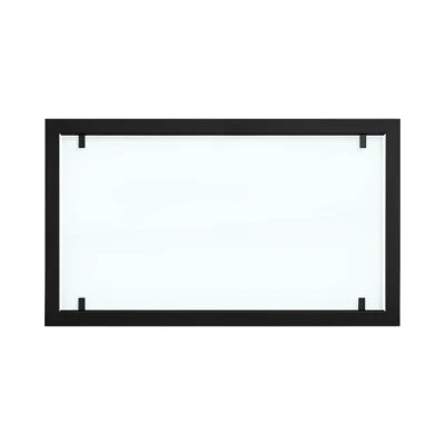 Cornice per Foco Two 1000 con vetro di sicurezza integrale | Acquista Foco Fires qui Cornice esterna in acciaio nero con vetro integrale per camini a bioetanolo Foco Two 1000.