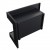 Camino a bioetanolo da incasso ad angolo destro 60 cm, nero, design moderno