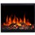 Camino Elettrico LED 60 nero da incasso con fiamme realistiche