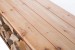 Panca di stoccaggio in legno in acciaio corten per il focolare