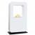 Safretti Curva XT - Biocamino bianco, bifacciale, freestanding