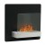 Biocamino da parete nero con vetro di ScandiFlames, design moderno ed elegante