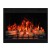 LED 3D - Camino elettrico da incasso nero - 87 cm