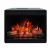 LED 3D - Camino elettrico da incasso nero - 87 cm