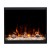 Camino Elettrico LED 60 nero da incasso con fiamme realistiche