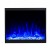 Camino Elettrico LED 60 nero da incasso con fiamme realistiche