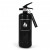 Elegante estintore nero da 2 kg - Nordic Flame 