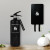 Elegante estintore nero da 2 kg - Nordic Flame 