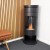 Washington - stufa a bioetanolo nera con design classico da stufa a legna